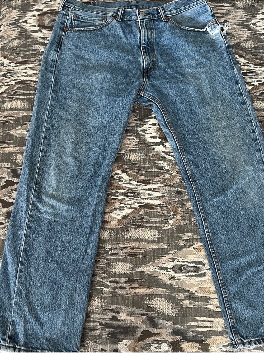 Levi's 505 Straight-Leg Light Blue Denim Jeans